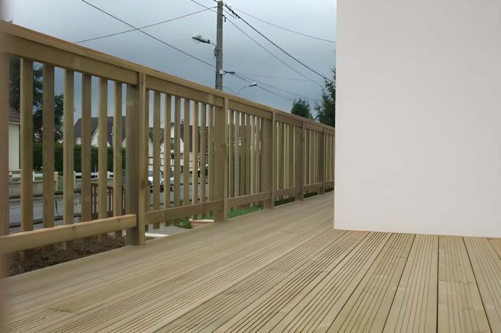 Esplanade en bois Manche