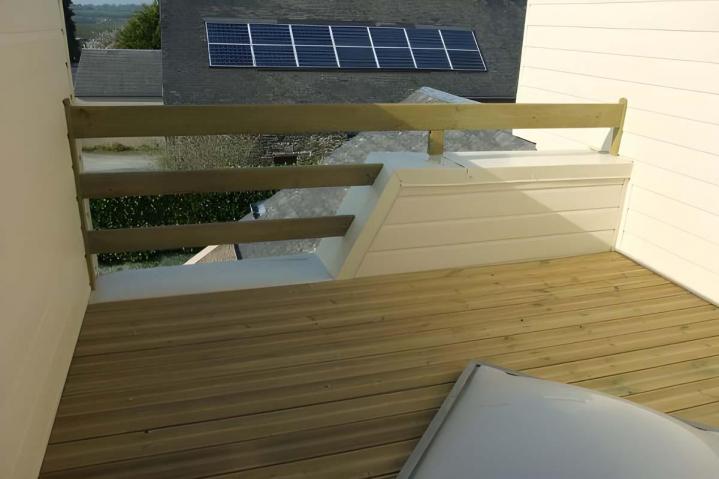 Terrasse à plancher bois Manche
