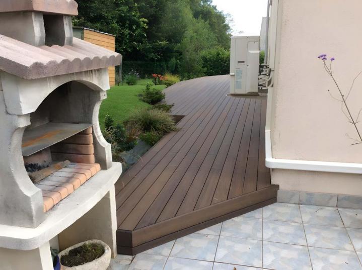 Plancher extérieur en bois Manche