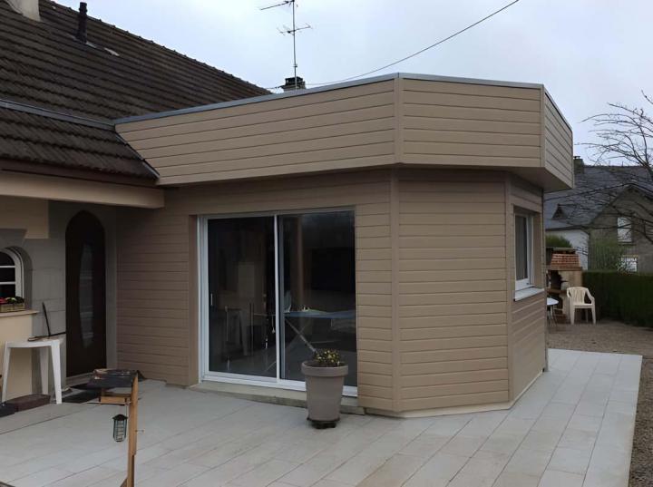 Agrandissement à charpente bois Manche